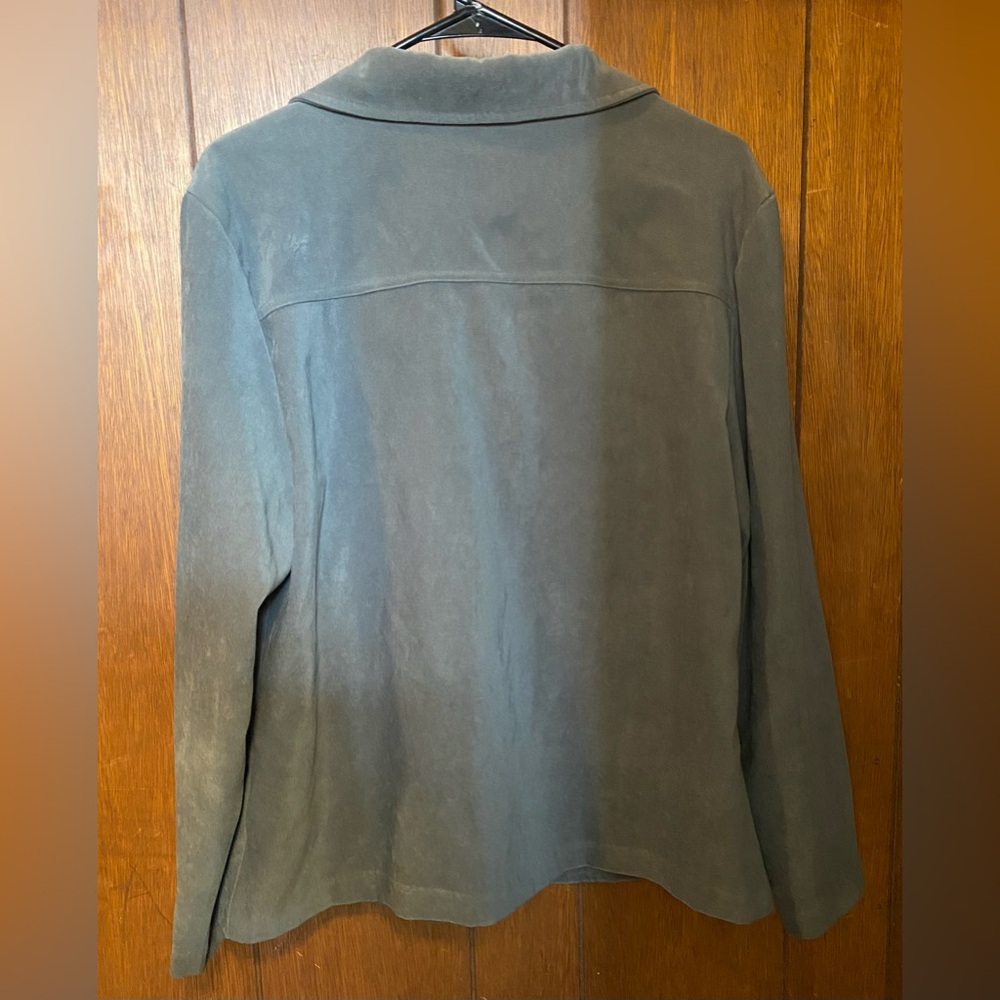Green 2 Button Coat - Picture 2 of 4